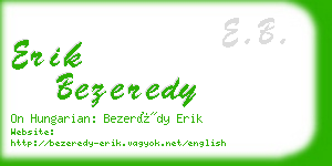 erik bezeredy business card